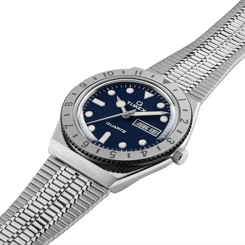 Q Timex® Reissue Blue Dial 36mm Ladies Watch | TW2U95500