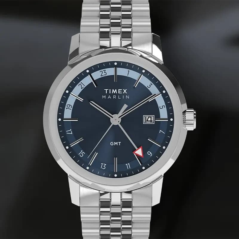 Timex Marlin® GMT 40mm Blue Dial Men's Watch | TW2Y47600