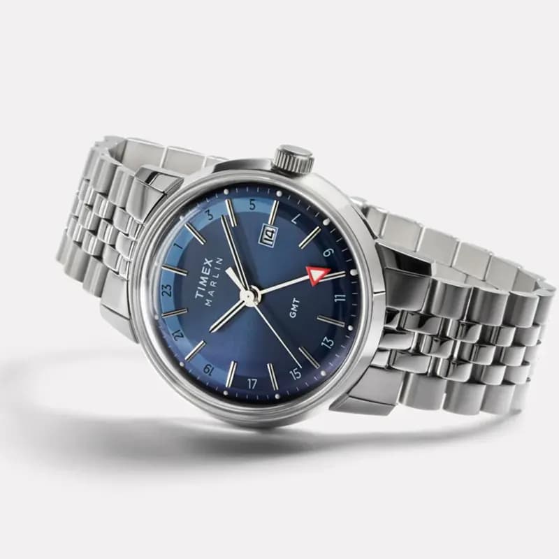 Timex Marlin® GMT 40mm Blue Dial Men's Watch | TW2Y47600