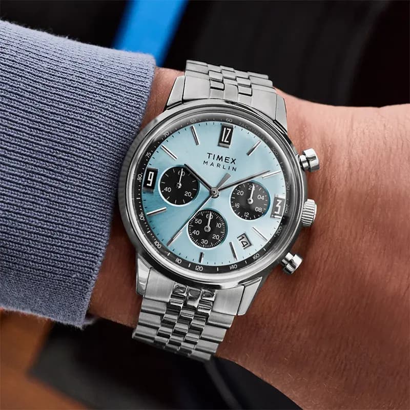 Timex Marlin® Chronograph 40mm Ice Blue Dial Men's Watch | TW2Y66500 secondary view