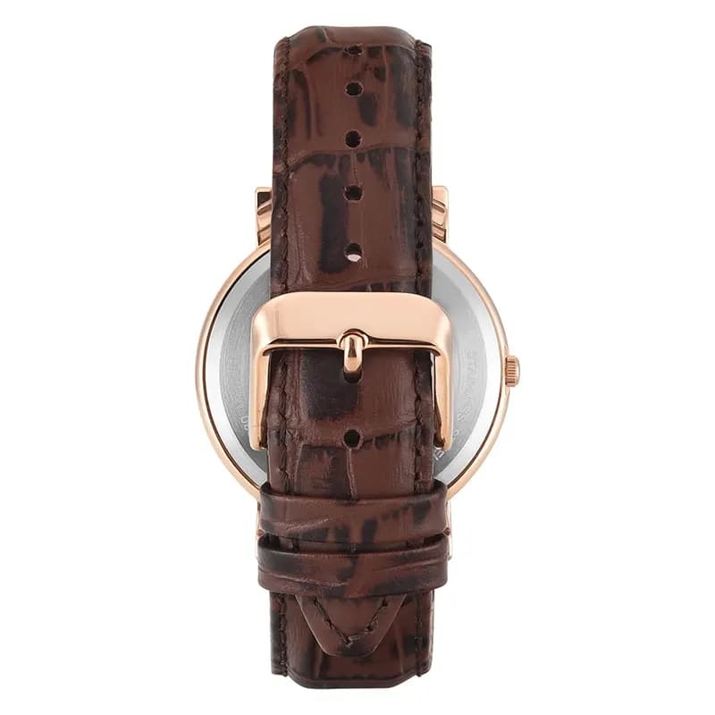 Timex Silver Dial Brown Leather Men's Watch | TWEG356SMU01T