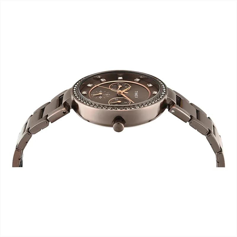 Timex® Trendline Brown Dial Brown-Tone Ladies Watch | TWEL18722