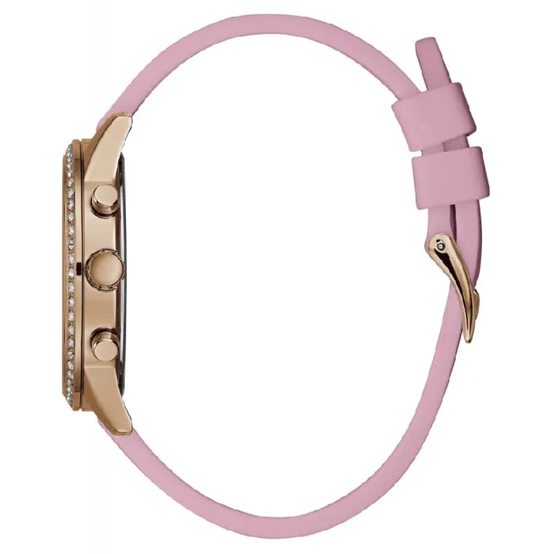 Guess Solar Multifunction Pink Dial Ladies Watch | W1135L2