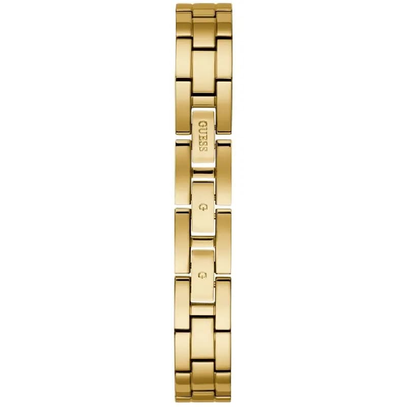 Guess Lucy White Dial Yellow Gold-tone Ladies Watch | W1208L2