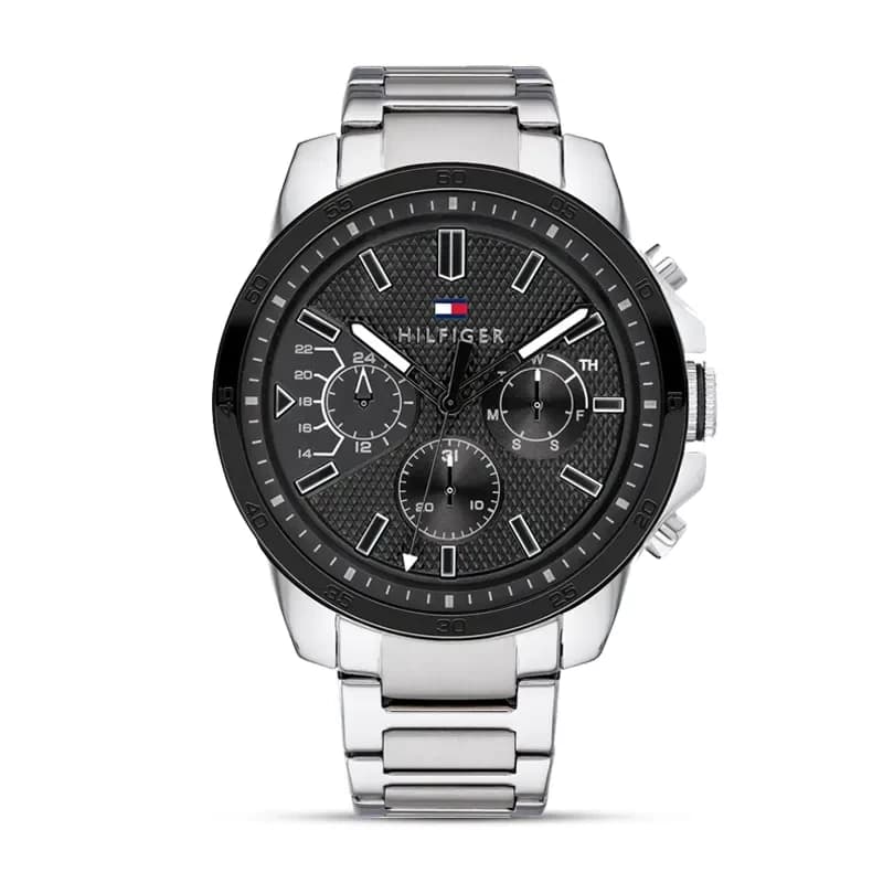 Tommy Hilfiger Decker Chronograph Black Dial Men's Watch | 1791564