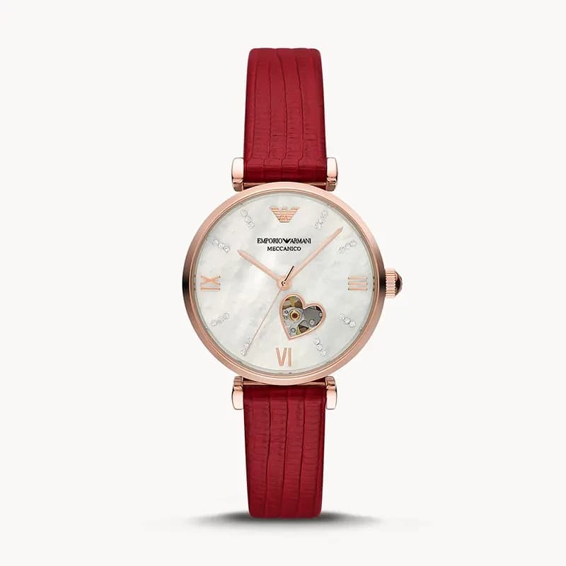 Emporio Armani Automatic MOP White Dial Ladies Watch | AR60048