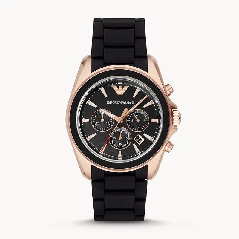 Emporio Armani Sportivo Chronograph Black Dial Men's Watch | AR6066