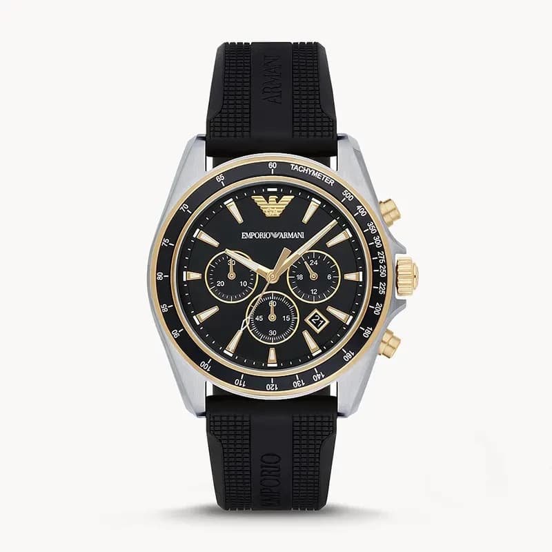 Emporio Armani Sigma Chronograph Black Dial Men's Watch | AR80003
