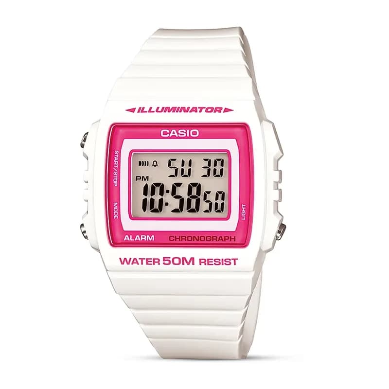 Casio W-215H-7A2VDF Youth Illuminator Digital Dial Ladies Watch