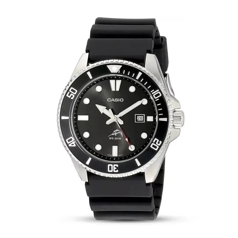 Casio Duro MDV-106-1AV Black Dial Resin Strap Men's Watch