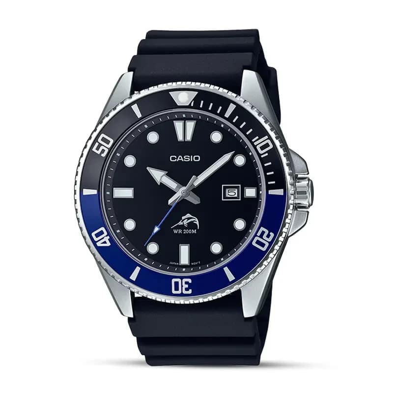 Casio Duro Marlin Diver's Batman Black Dial Men's Watch | MDV-106B-1A1V