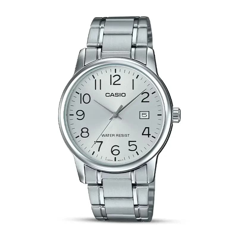 Casio Enticer Silver Dial Men's Watch | MTP-V002D-7B