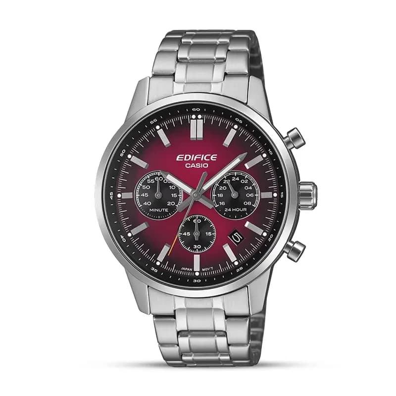 Casio Edifice Chronograph Gradated Burgundy Dial Men's Watch | EFR-575D-4A