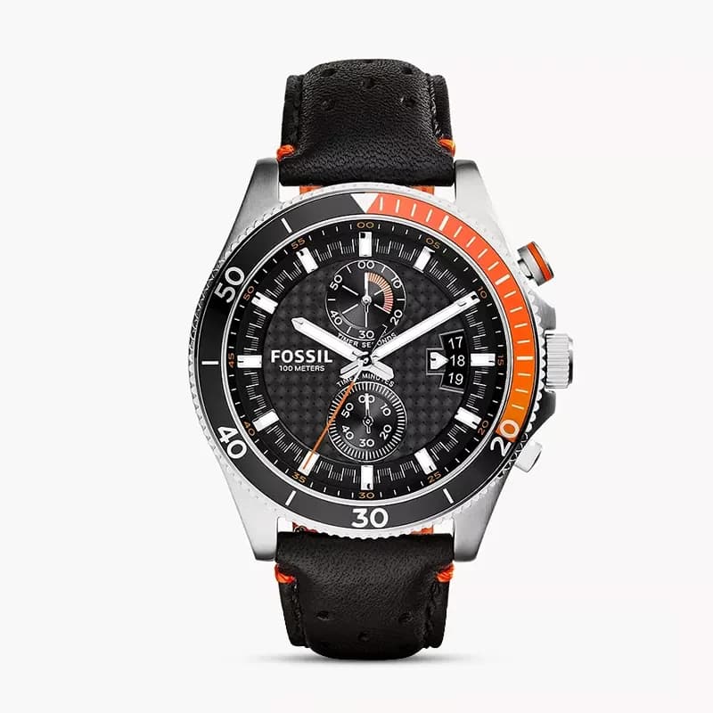 Fossil Wakefield Chronograph Black Dial Men’s Watch | CH2953