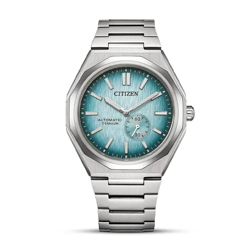 Citizen Zenshin 60 Automatic Light Blue Dial Super Titanium Men’s Watch | NK5020-58L