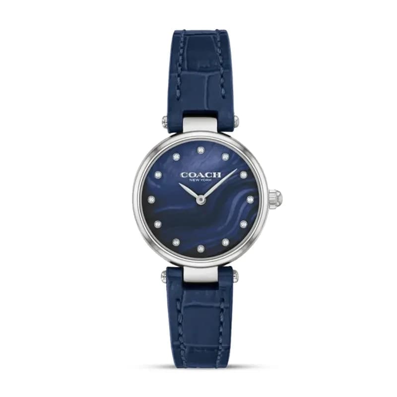 Coach Park Navy Blue Dial Navy Blue Leather Ladies Watch | 14503535
