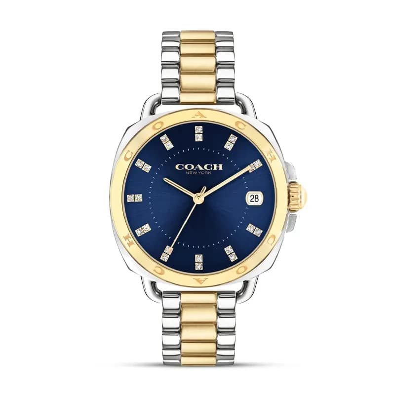 Coach Tatum Blue Dial Two-Tone Ladies Watch | 14504160