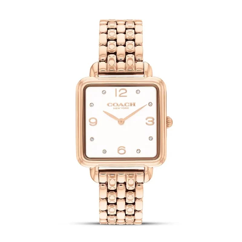 Coach Cass White Dial Rose Gold-Tone Ladies Watch | 14504532