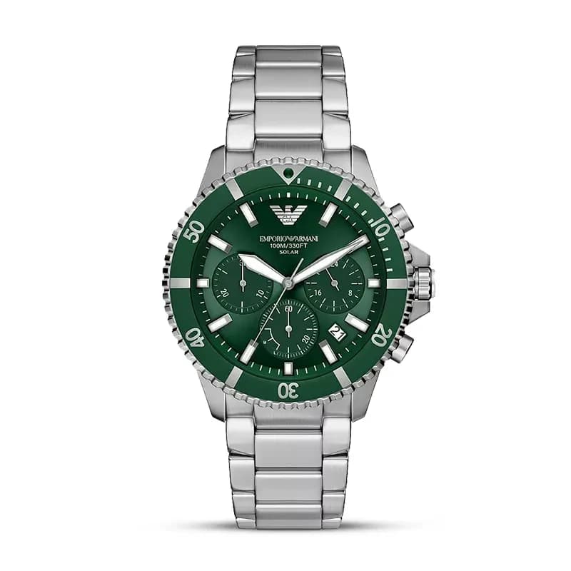 Emporio Armani World Explorer Chronograph Green Dial Men's Watch | AR11741