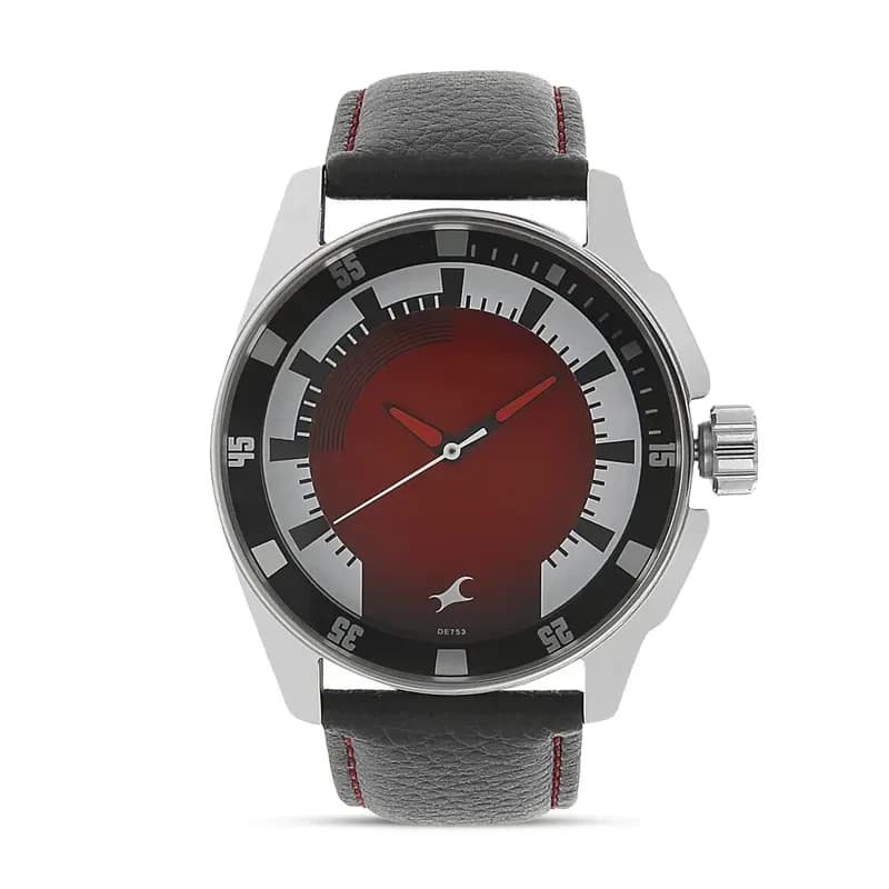 Fastrack Black Magic Red Dial Men's Watch | 3089SL10