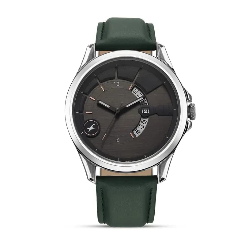 Fastrack Groove Date Grey Dial Men's Watch | 3323SL01