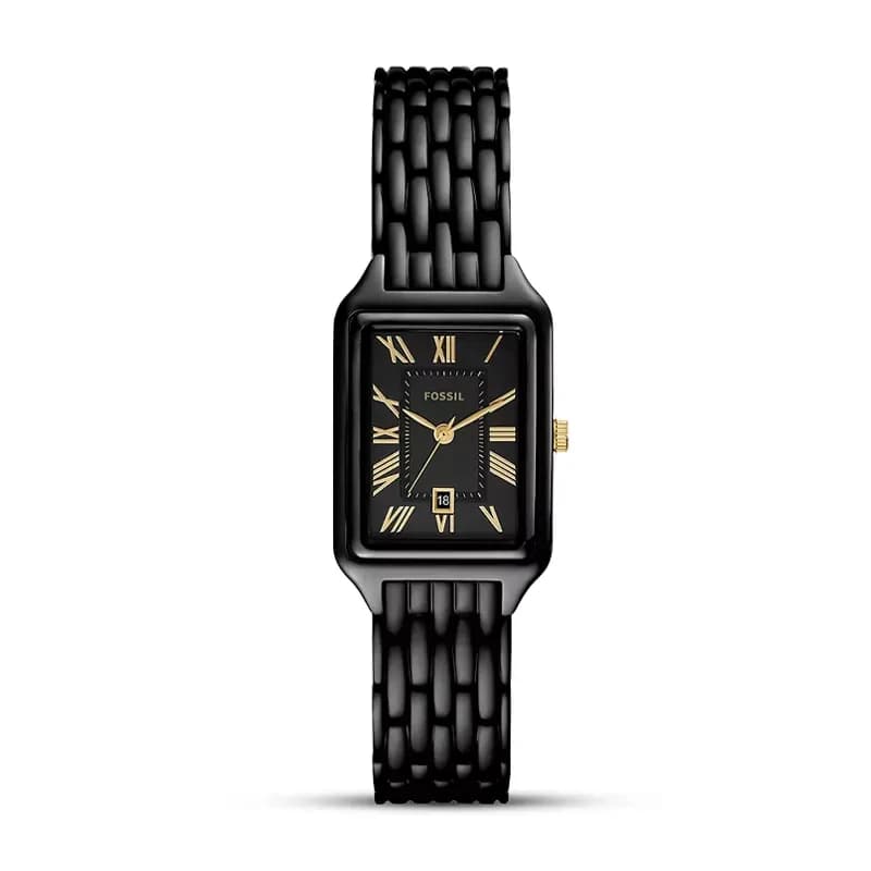 Fossil Raquel Three-Hand Date Black Dial Ladies Watch | ES5385