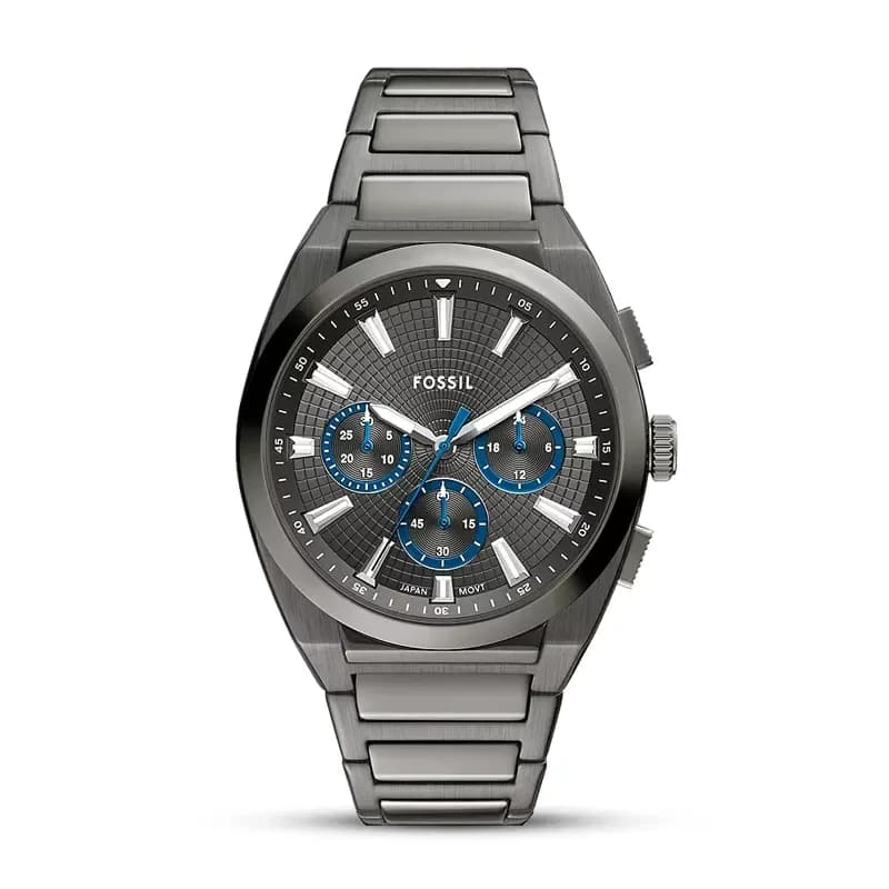 Fossil Everett Chronograph Smoke Stainless Steel Men’s Watch | FS6107