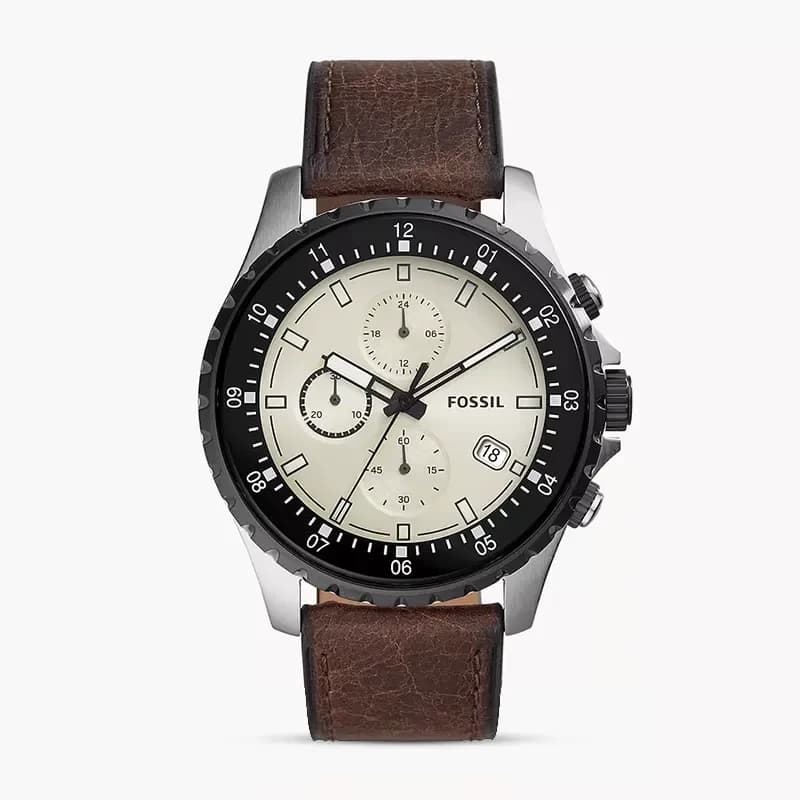 Fossil Dillinger Chronograph Cream Dial Men’s Watch | FS5674