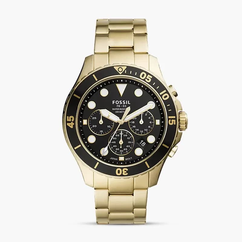 Fossil FB-03 Chronograph Black Dial Men's Watch | FS5727