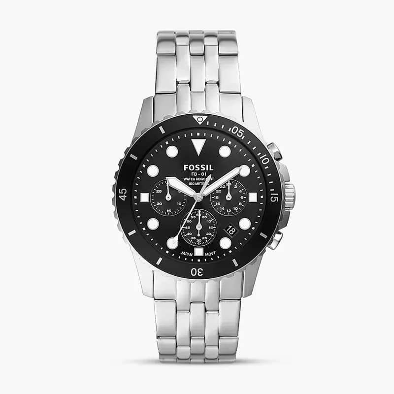 Fossil FB-01 Chronograph Black Dial Men's Watch | FS5837
