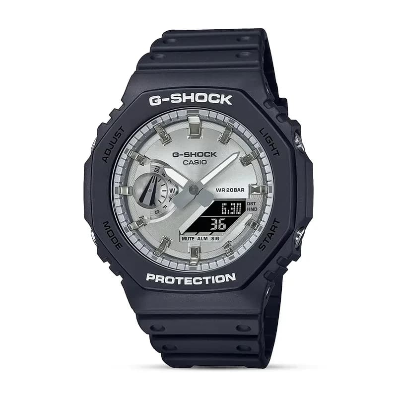 Casio G-Shock GA-2100SB-1A Silver Dial Men's Watch