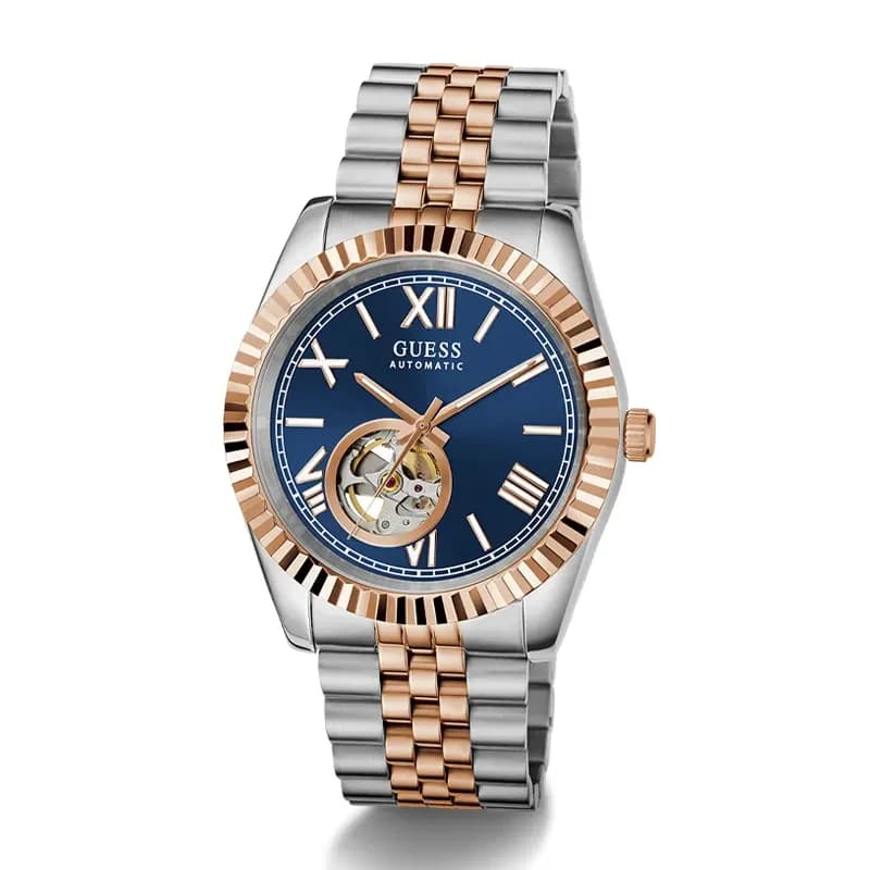 Guess Connoisseur Open Heart Blue Dial Automatic Men’s Watch | GW0984G5