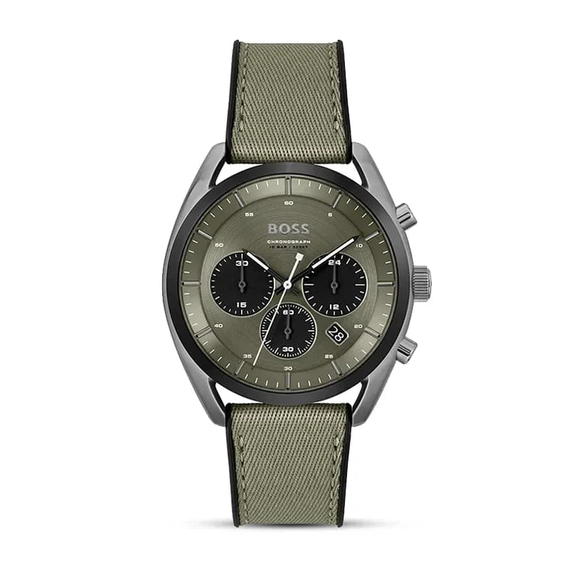 Hugo Boss Top Chronograph Green Dial Men's Watch | 1514092