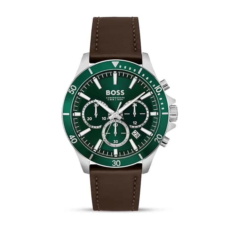 Hugo Boss Troper Chronograph Green Dial Men's Watch | 1514098