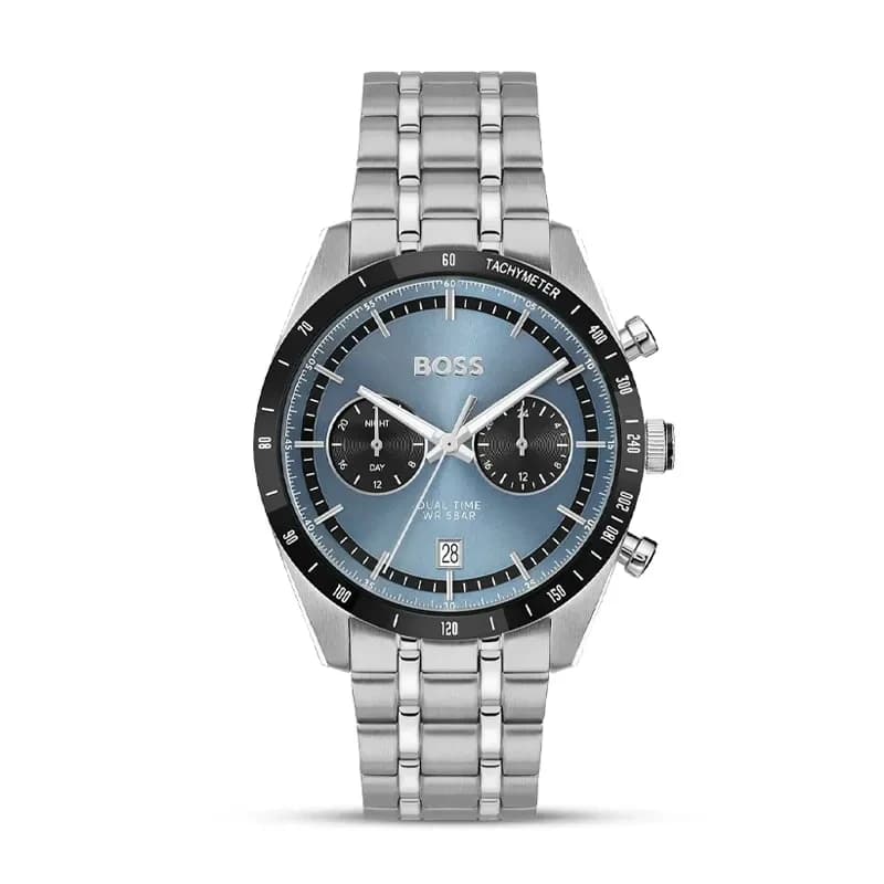 Hugo Boss Tourmaster Dual Time Light Blue Dial Men's Watch | 1514286