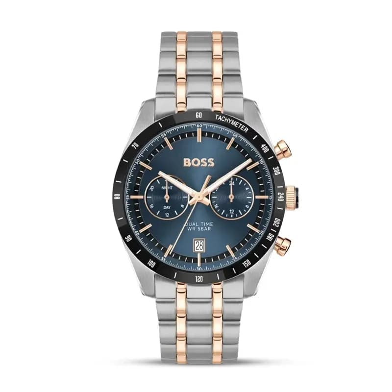Hugo Boss Tourmaster Blue Dial Two-Tone Men's Watch | 1514288