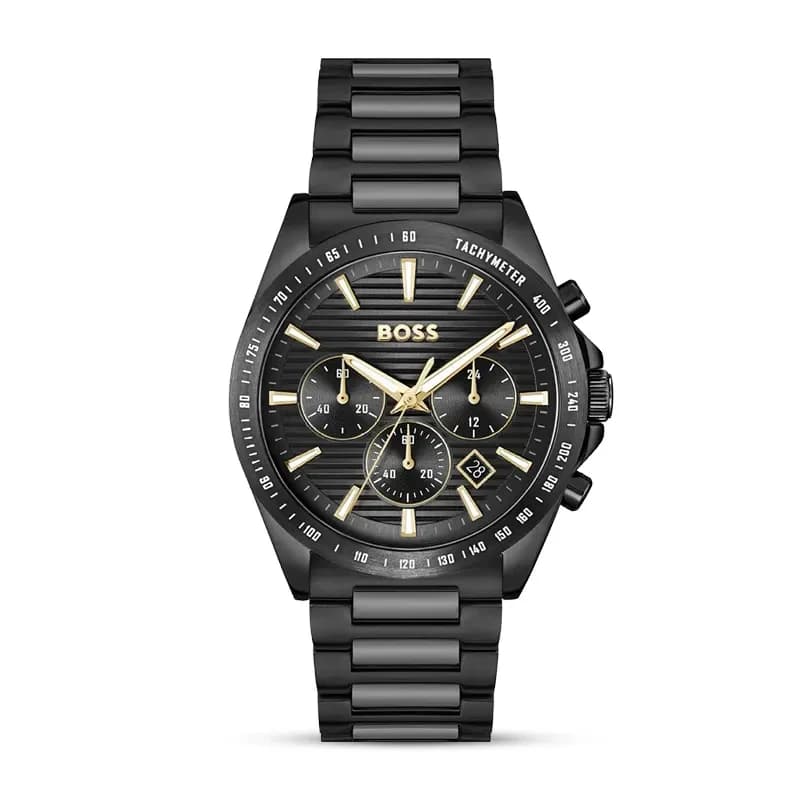 Hugo Boss Strike Chrono Black Dial Men's Watch | 1514291