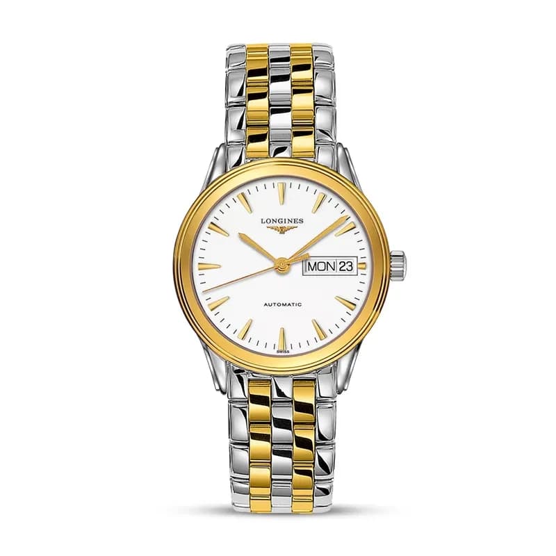 Longines Flagship Automatic White Dial Two-tone Men's Watch | L4.799.3.22.7