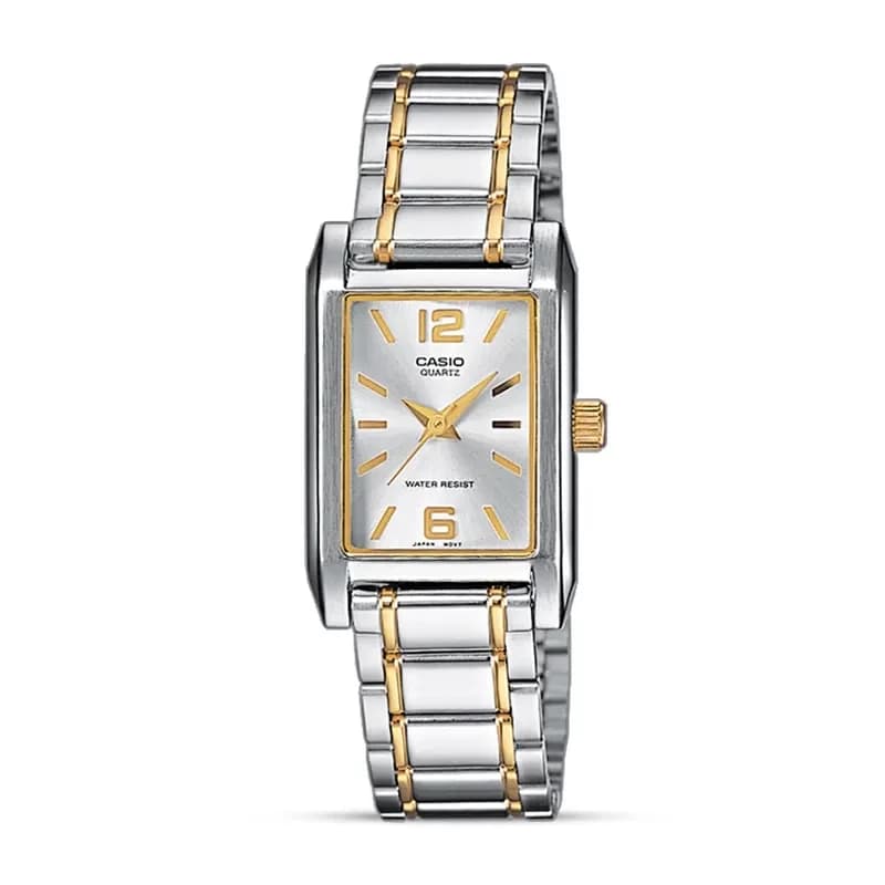Casio LTP-1235SG-7A Silver Dial Dual-tone Ladies Watch