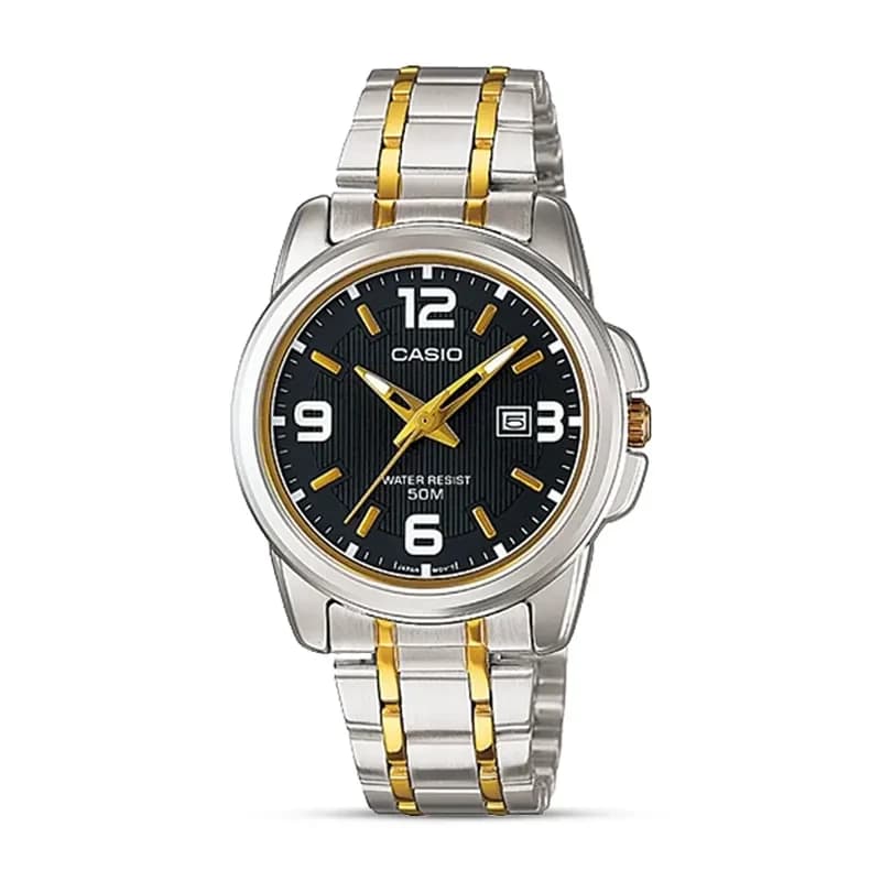 Casio LTP-1314SG-1A Black Dial Dual-tone Ladies Watch