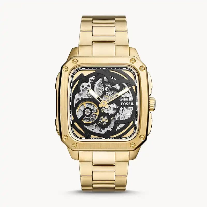Fossil Inscription Automatic Skeleton Black Dial Men's Watch | BQ2573