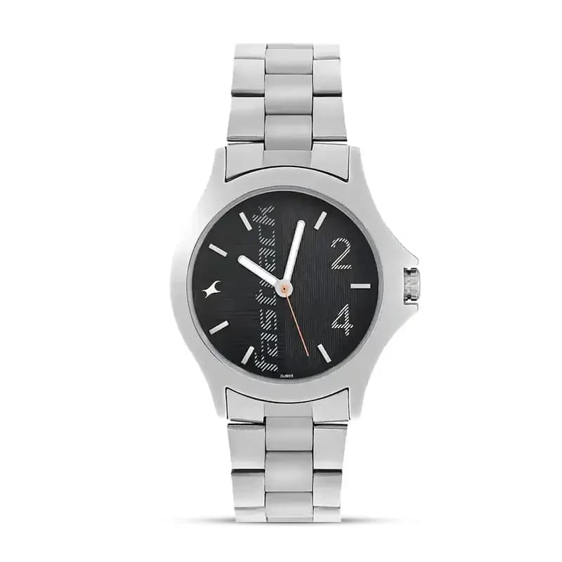 Fastrack Straight Lines Black Dial Men's Watch | 3220SM02