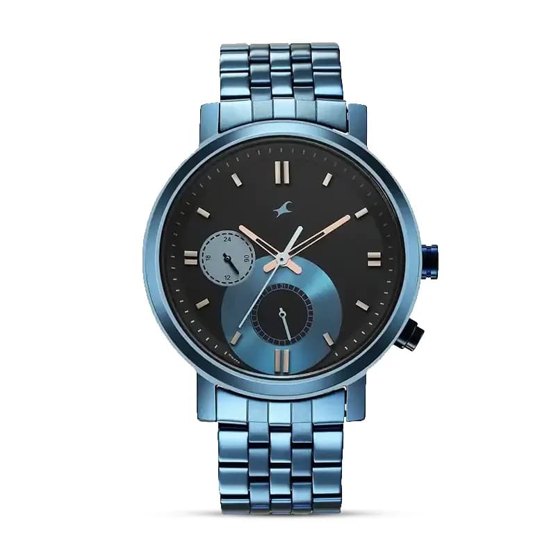 Fastrack Tick Tock Black Dial Men's Watch | 3287QM02