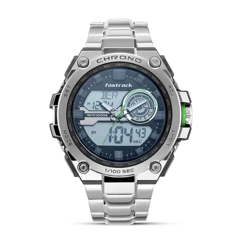 Fastrack Mean Machines Grey Dial Men's Watch | 38055PM01