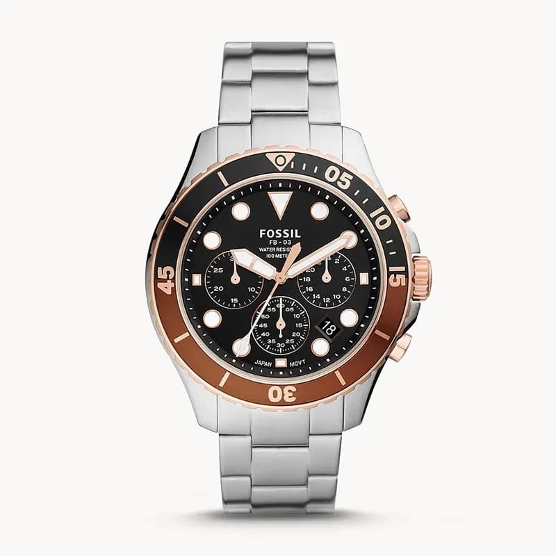 Fossil FB-03 Chronograph Black Dial Men's Watch | FS5768