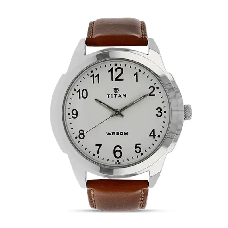 Titan 1585SL07 Workwear White Dial Men's Watch