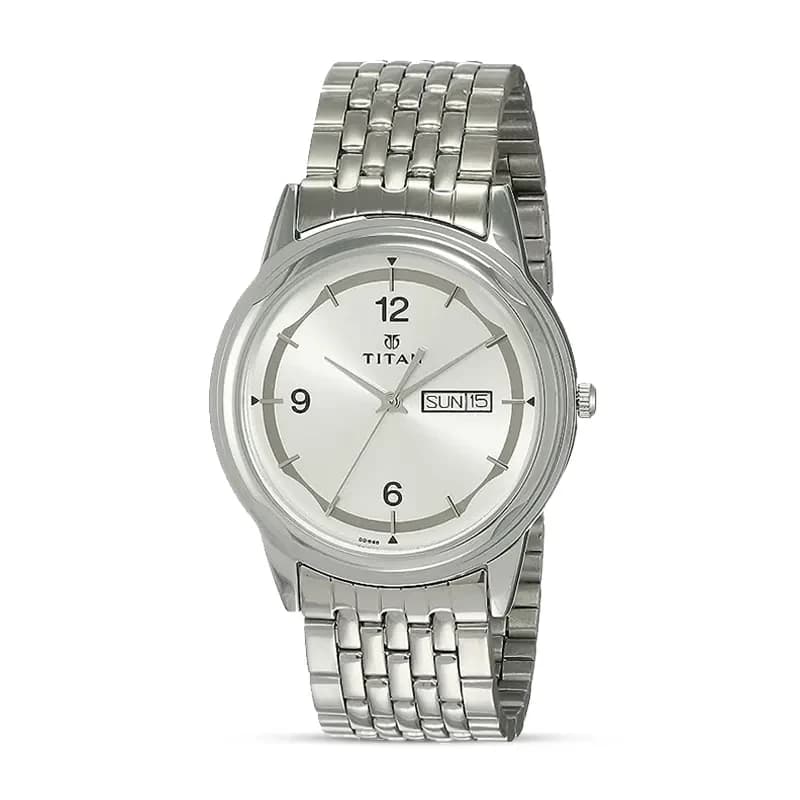 Titan 1638SM01 Karishma Silver Dial Men’s Watch
