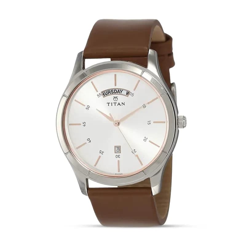 Titan 1767SL01 Workwear White Dial Men's Watch
