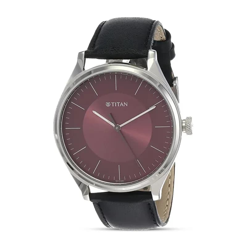 Titan 1802SL05 Workwear Maroon Dial Men's Watch