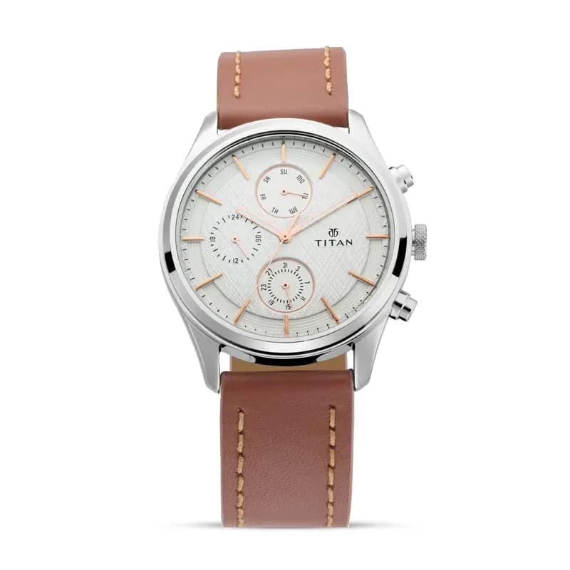 Titan 1805SL01 Workwear Silver Dial Men's Watch